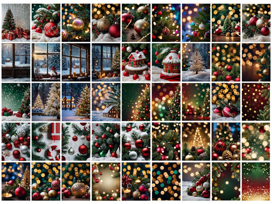 Festive Backdrops Bundle - 45 Christmas Themes for Creative Projects